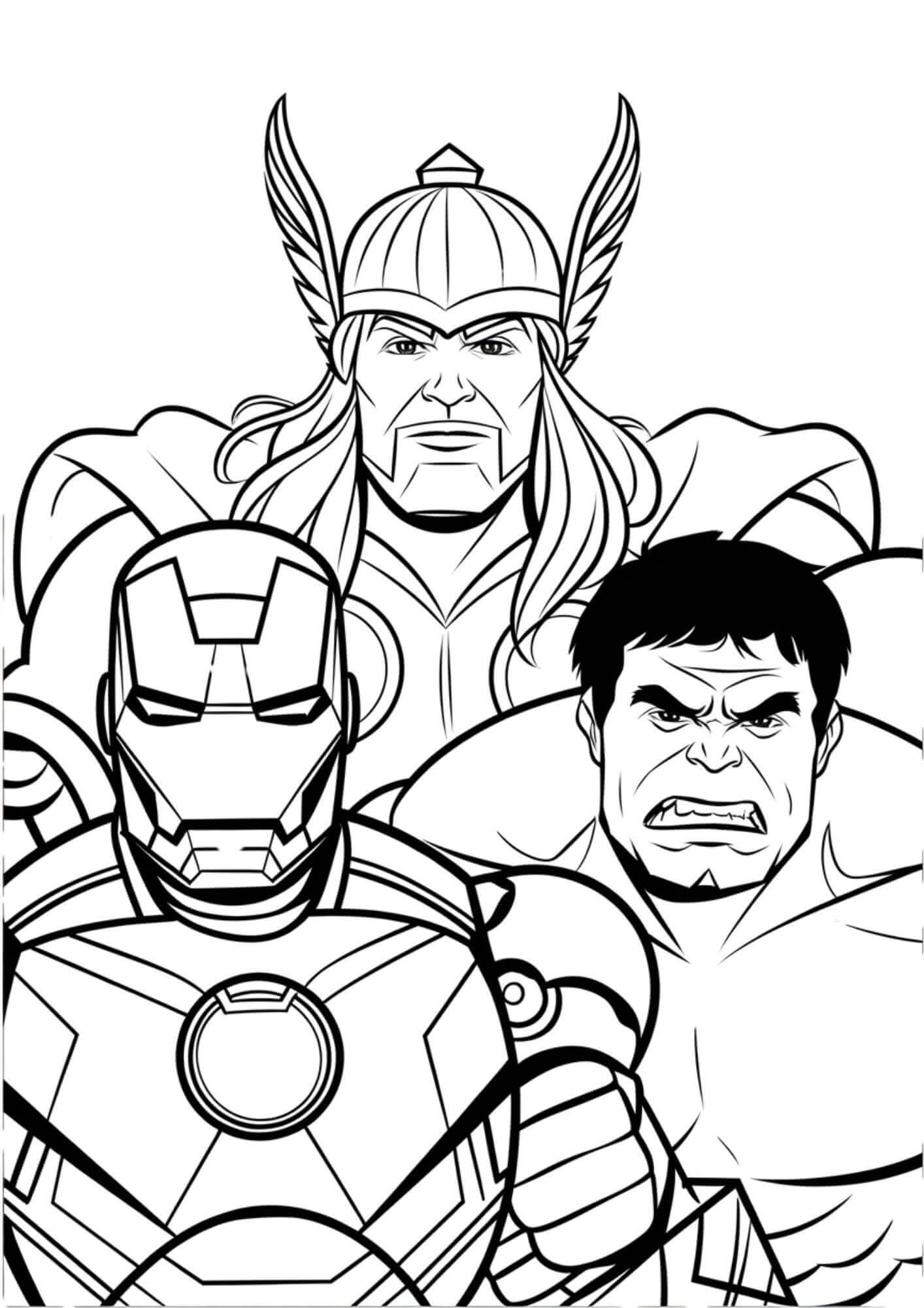 Desenho de Os Vingadores (Avengers) para imprimir