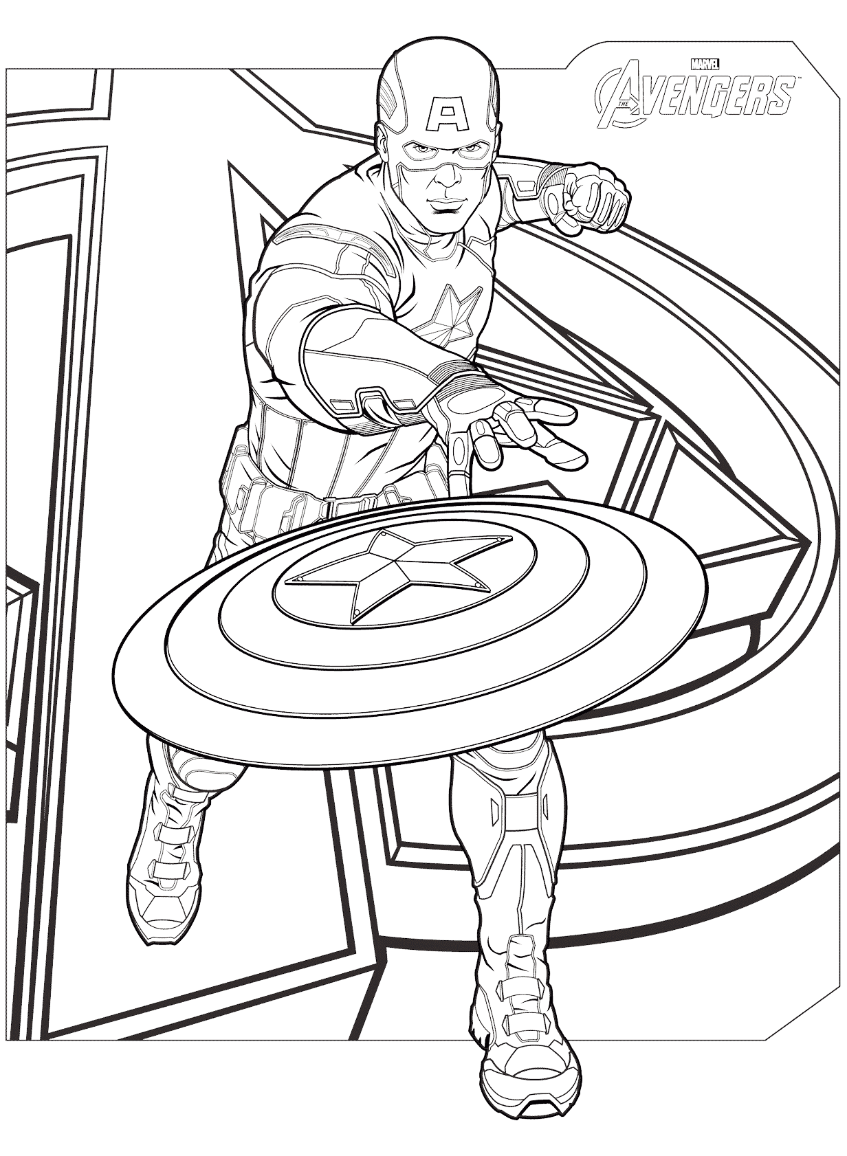 Desenho de Os Vingadores (Avengers) para imprimir
