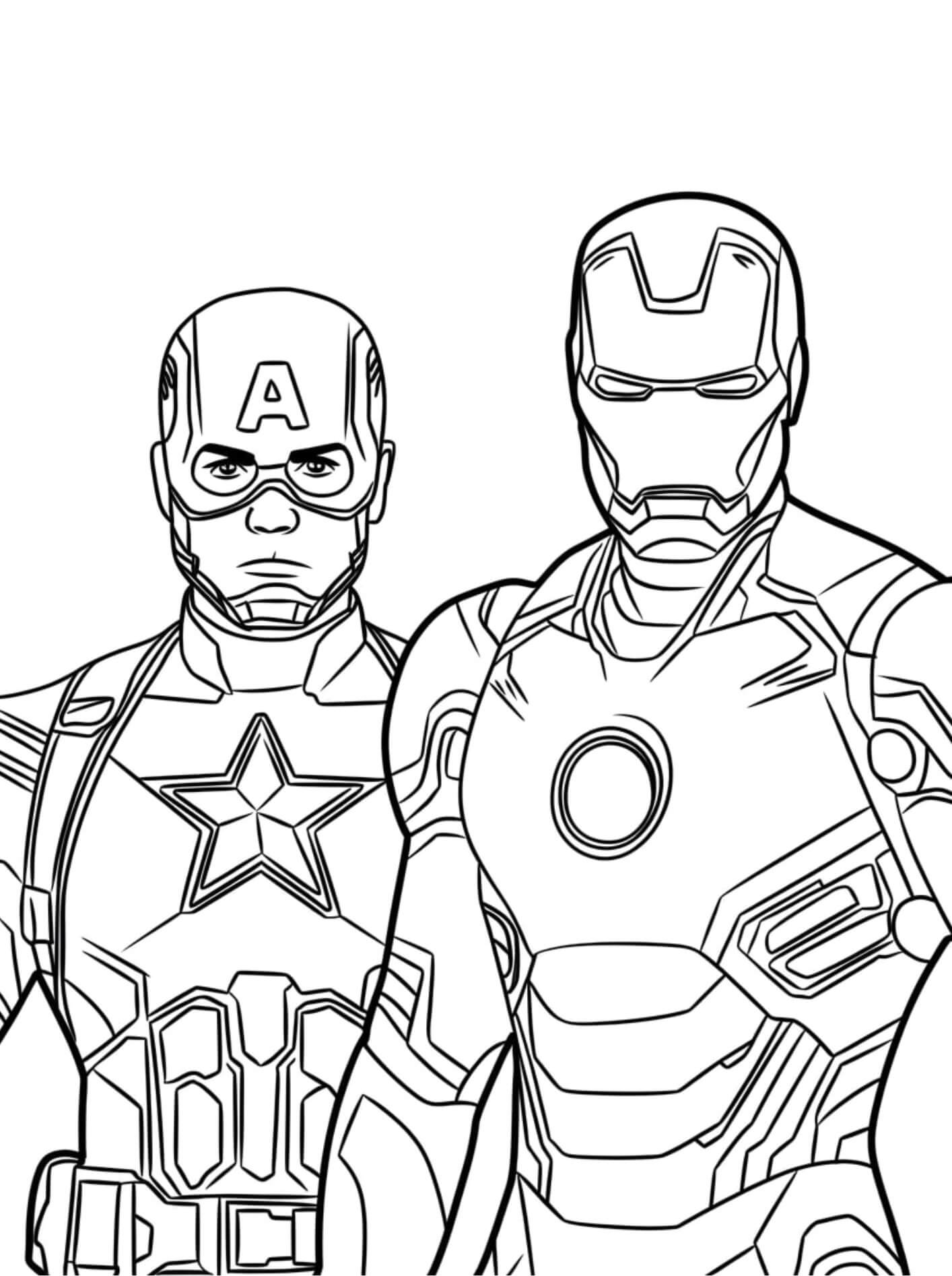 Desenho de Os Vingadores (Avengers) para imprimir