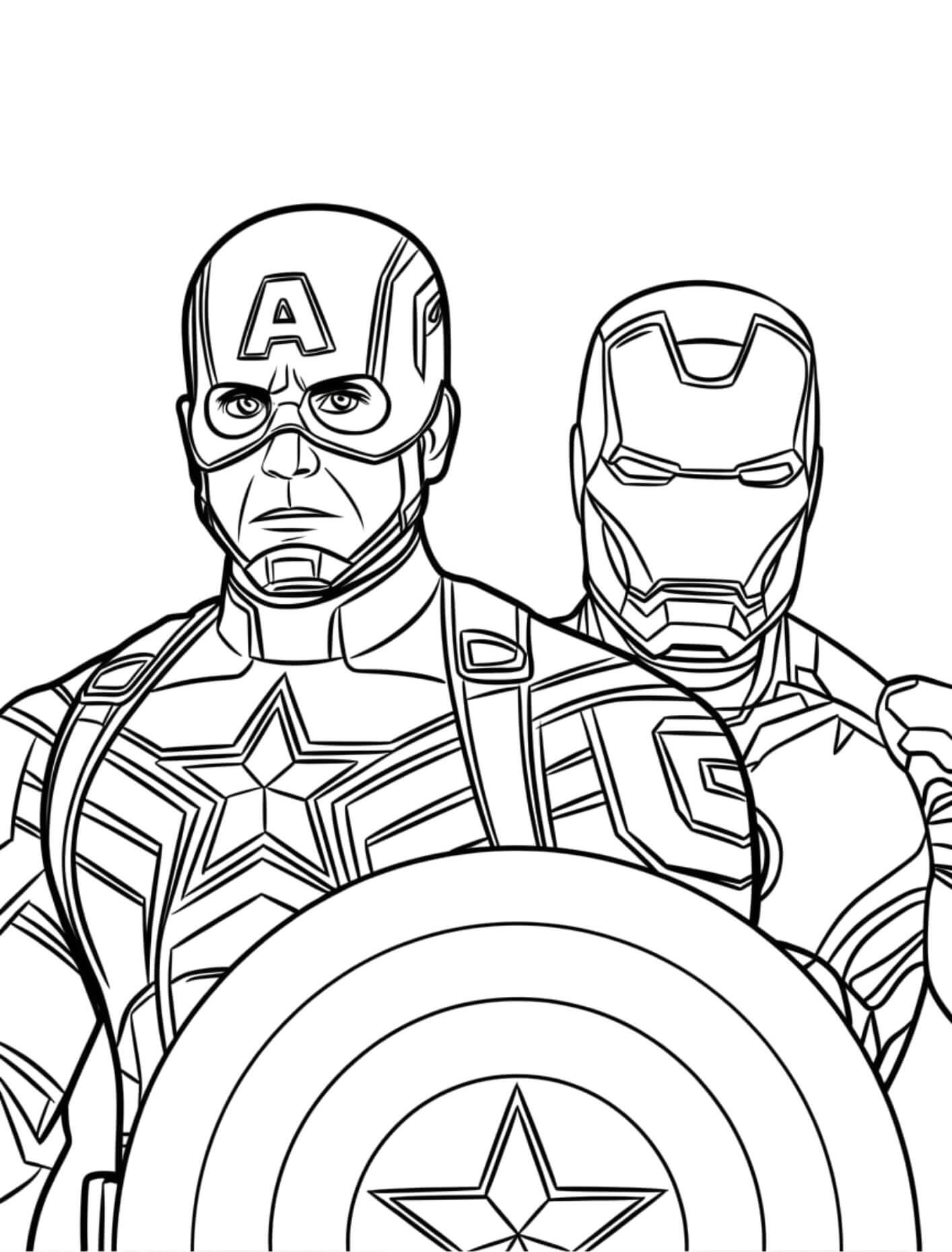 Desenho de Os Vingadores (Avengers) para imprimir