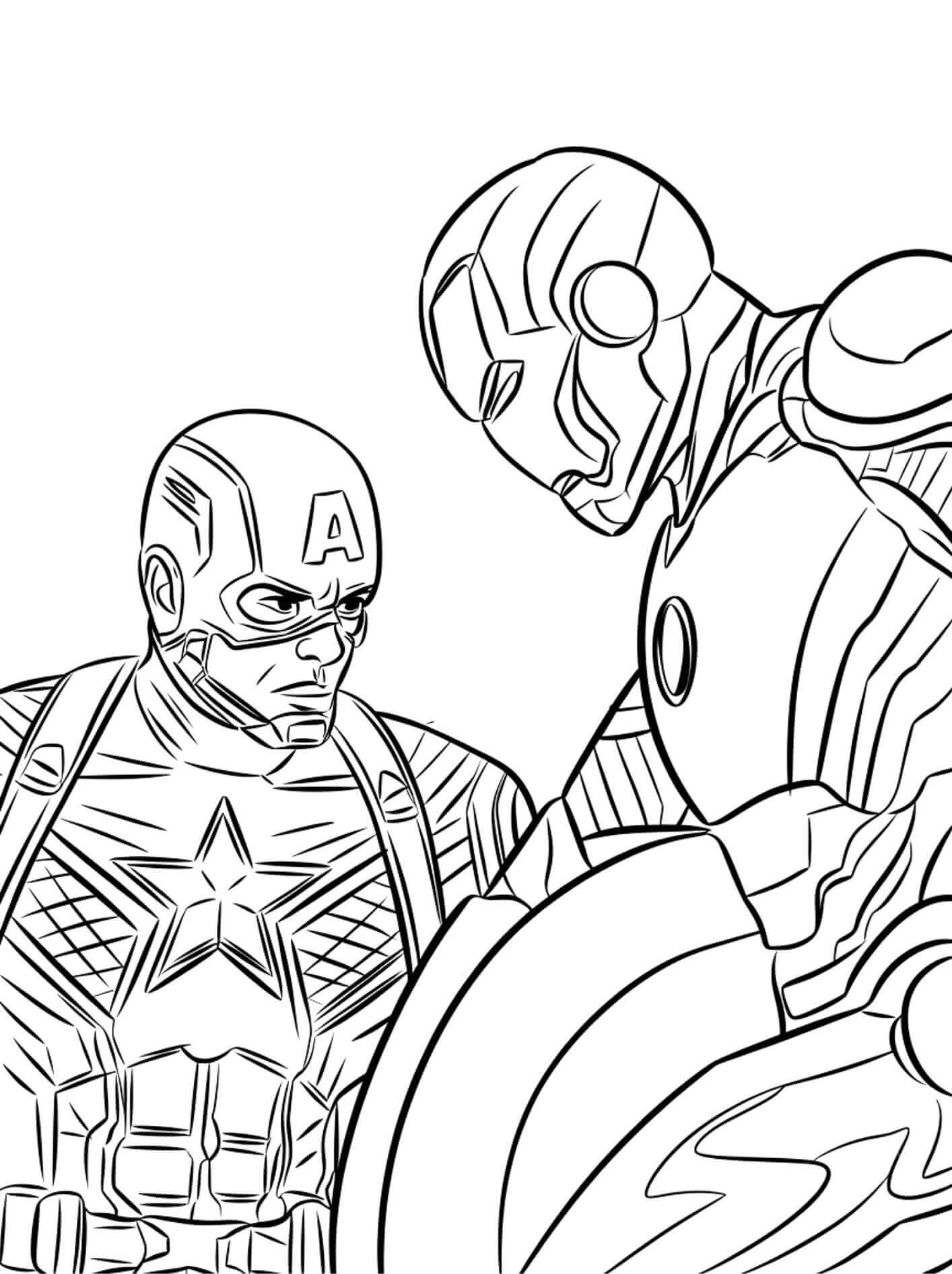 Desenho de Os Vingadores (Avengers) para imprimir