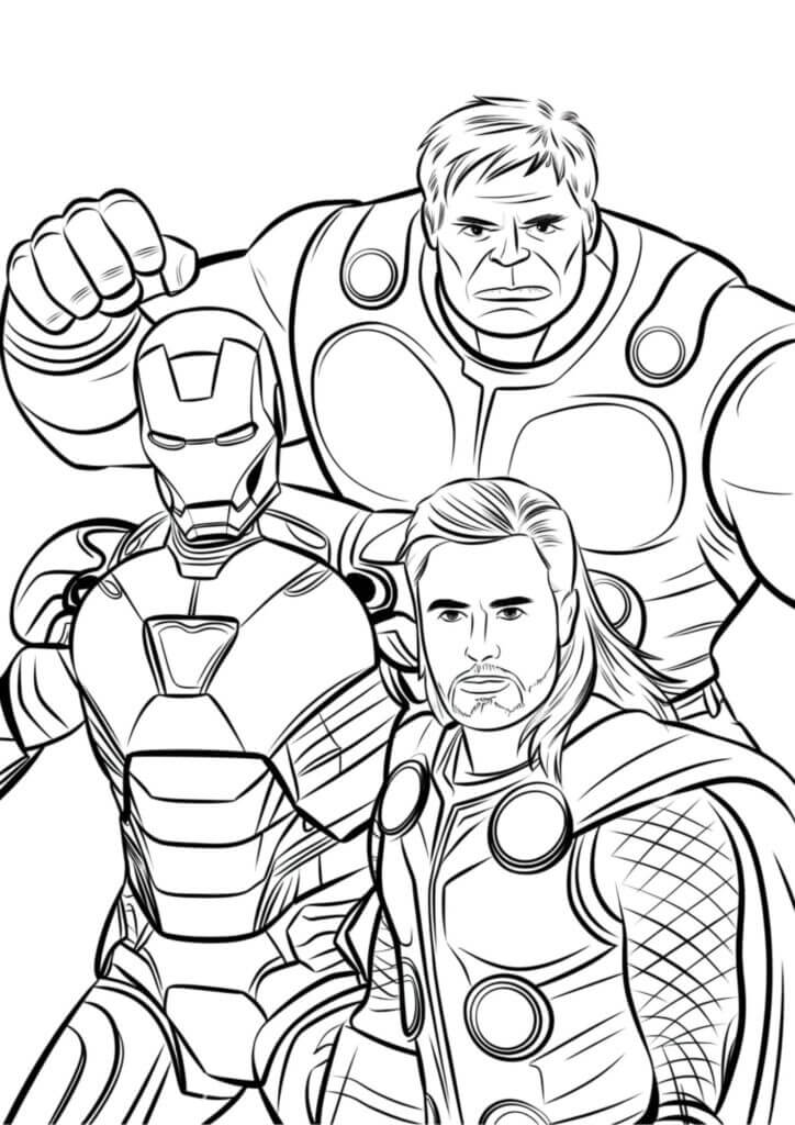 Desenho de Os Vingadores (Avengers) para imprimir