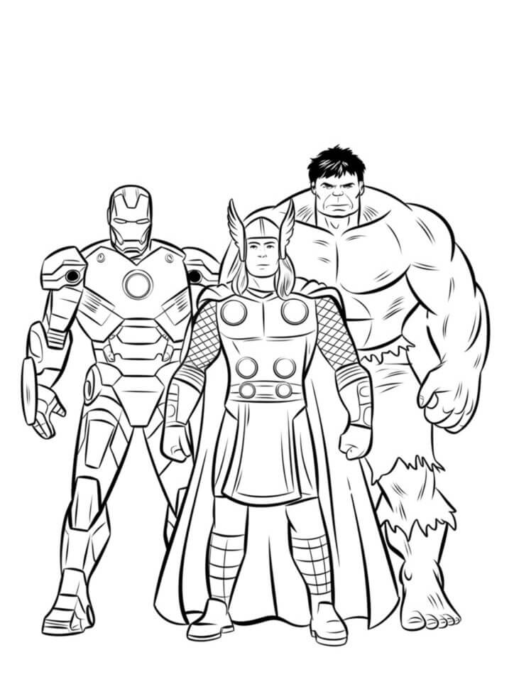 Desenho de Os Vingadores (Avengers) para imprimir