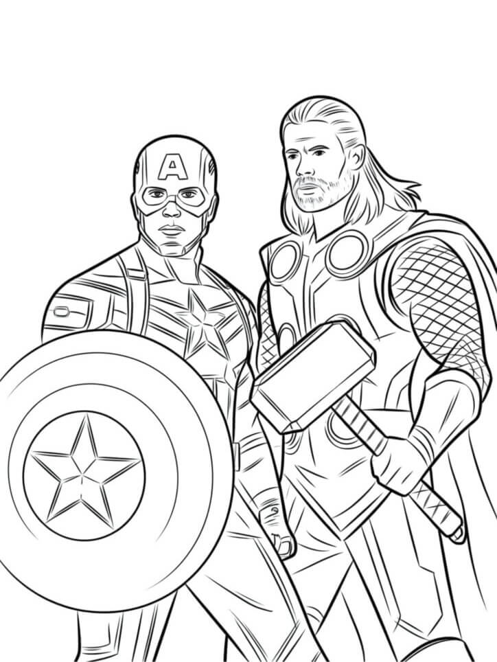 Desenho de Os Vingadores (Avengers) para imprimir