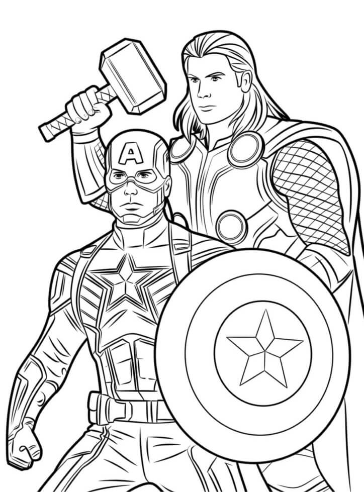 Desenho de Os Vingadores (Avengers) para imprimir