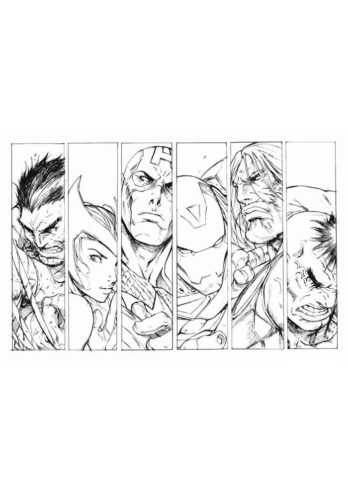 Desenho de Os Vingadores (Avengers) para imprimir