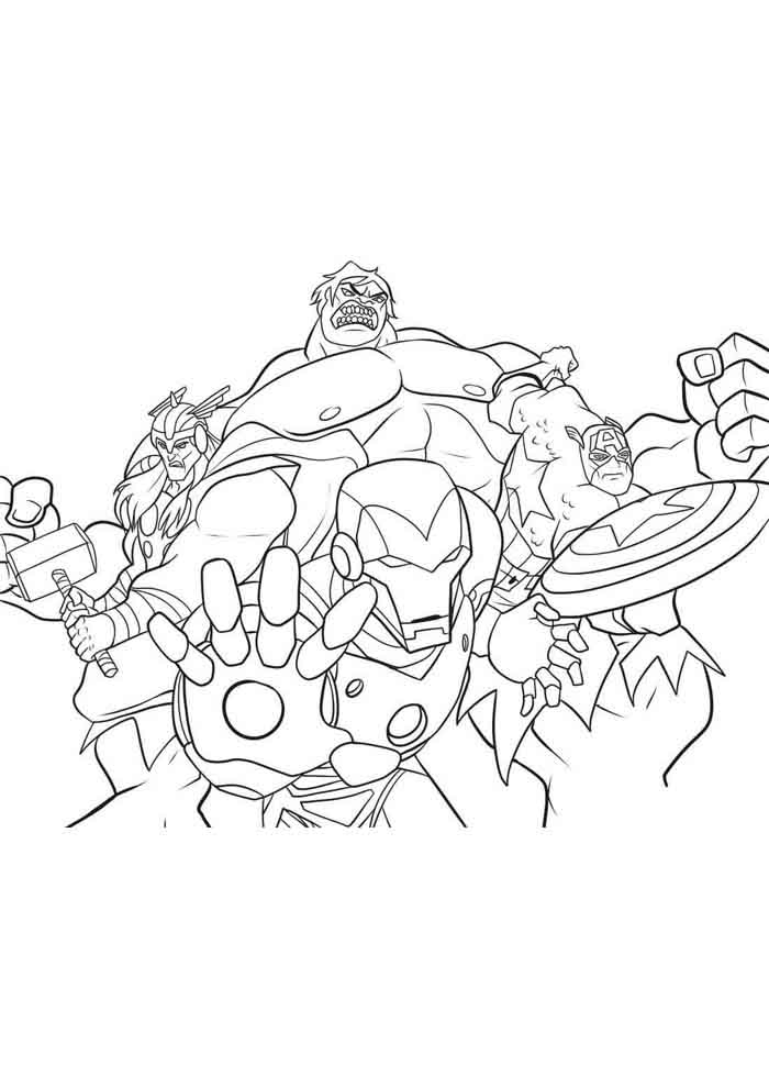 Desenho de Os Vingadores (Avengers) para imprimir