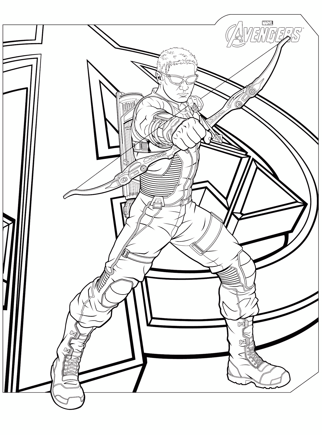 Desenho de Os Vingadores (Avengers) para imprimir