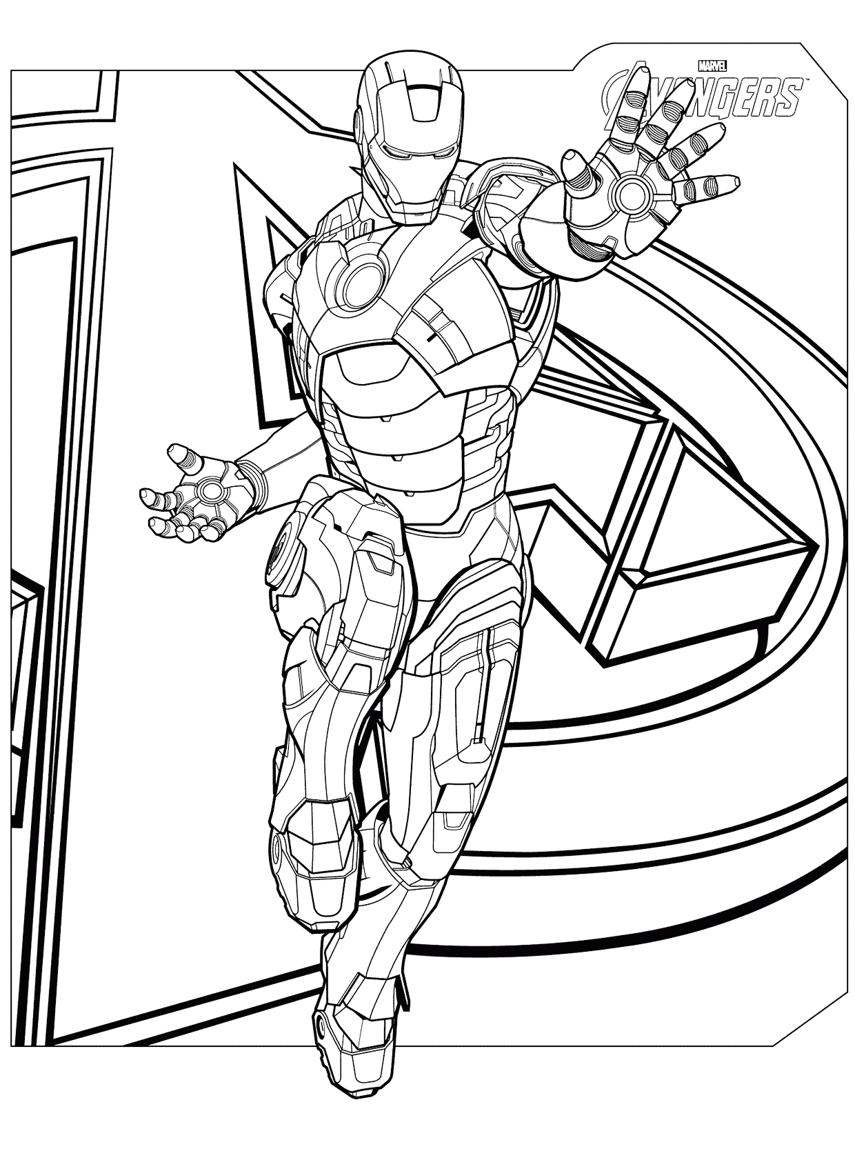 Desenho de Os Vingadores (Avengers) para imprimir