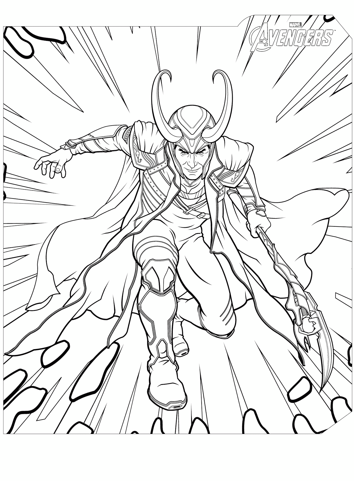 Desenho de Os Vingadores (Avengers) para imprimir