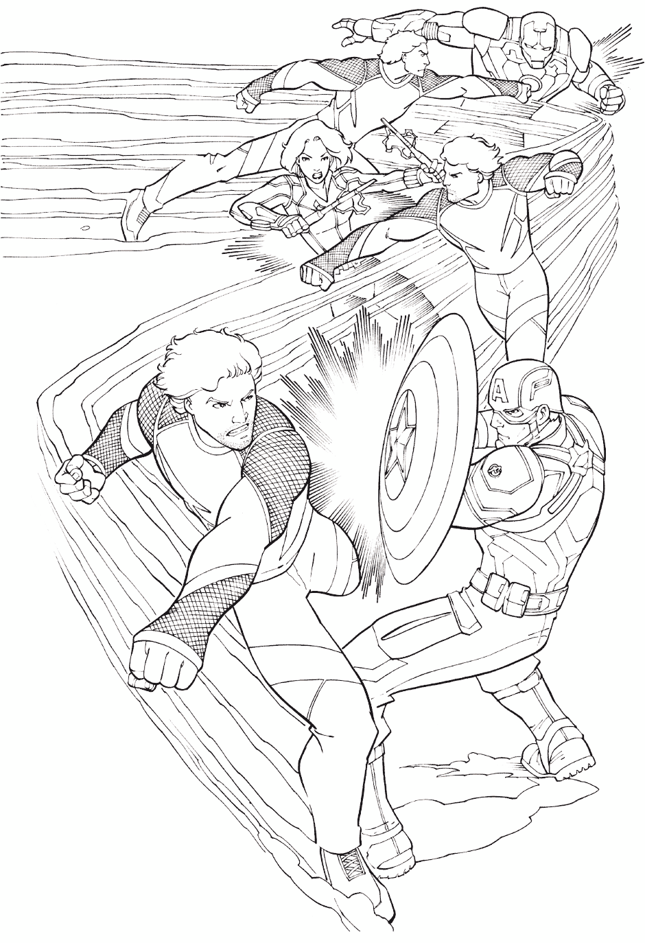 Desenho de Os Vingadores (Avengers) para imprimir