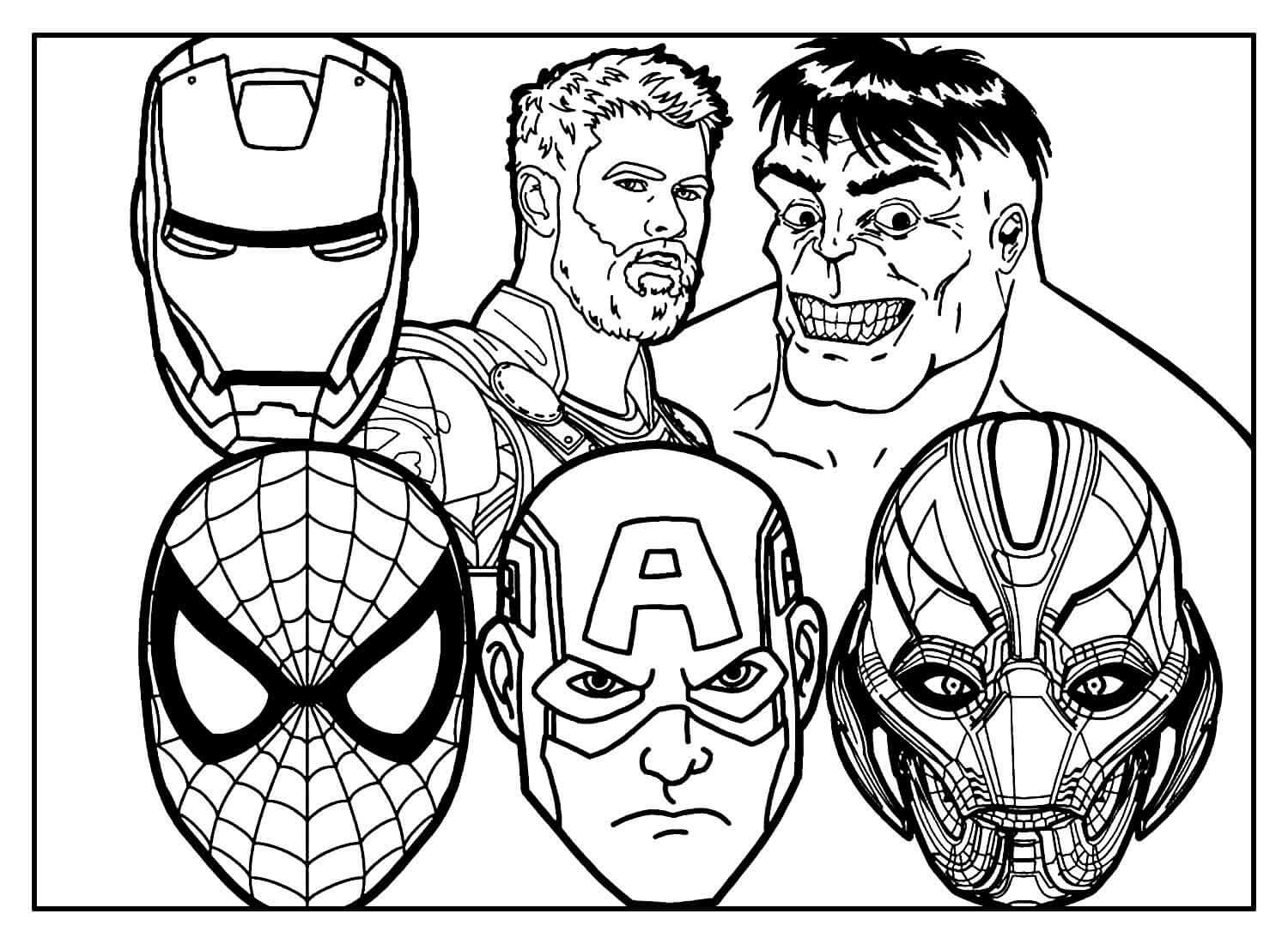 Desenho de Os Vingadores (Avengers) para imprimir