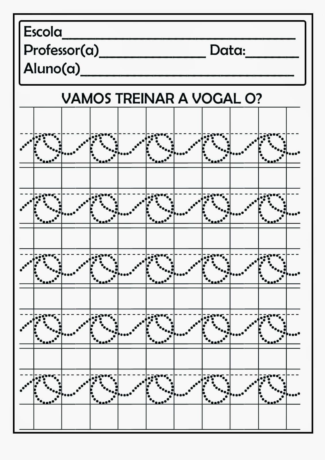 Desenho de Vogais para imprimir