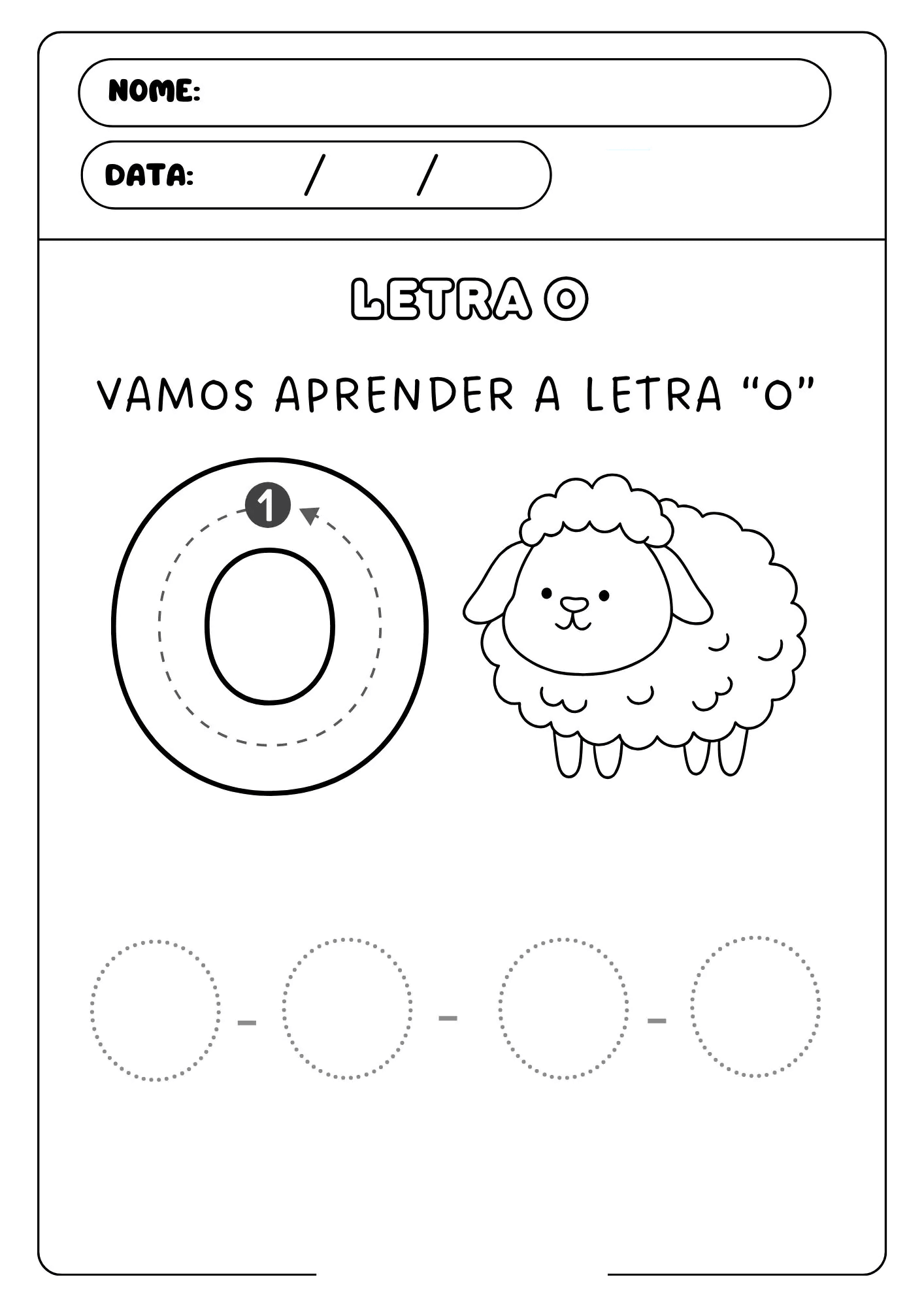 Desenho de Vogais para imprimir