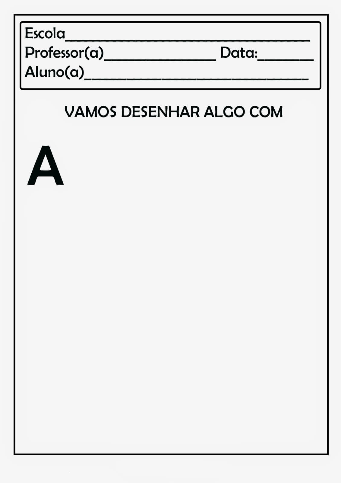 Desenho de Vogais para imprimir
