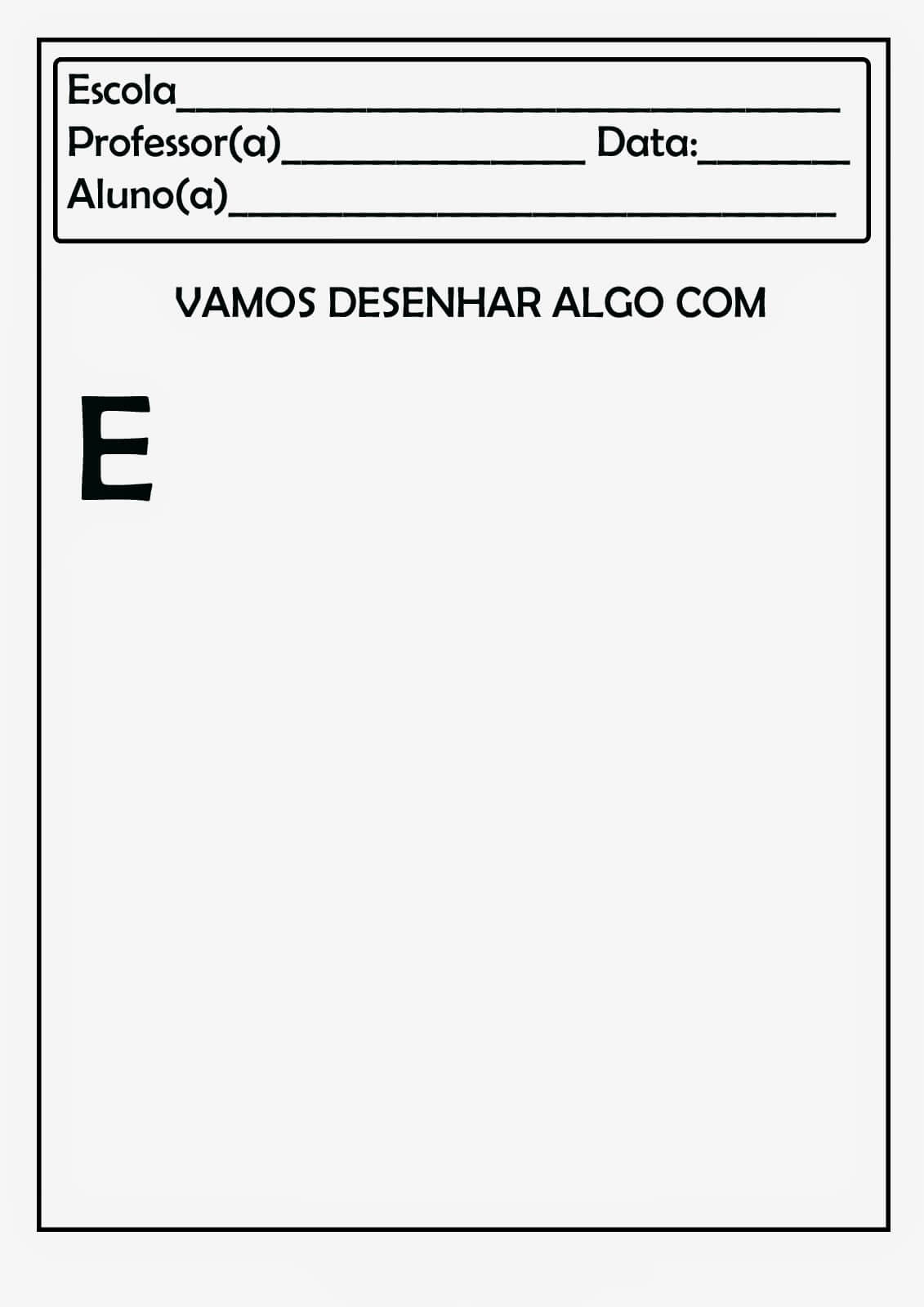 Desenho de Vogais para imprimir