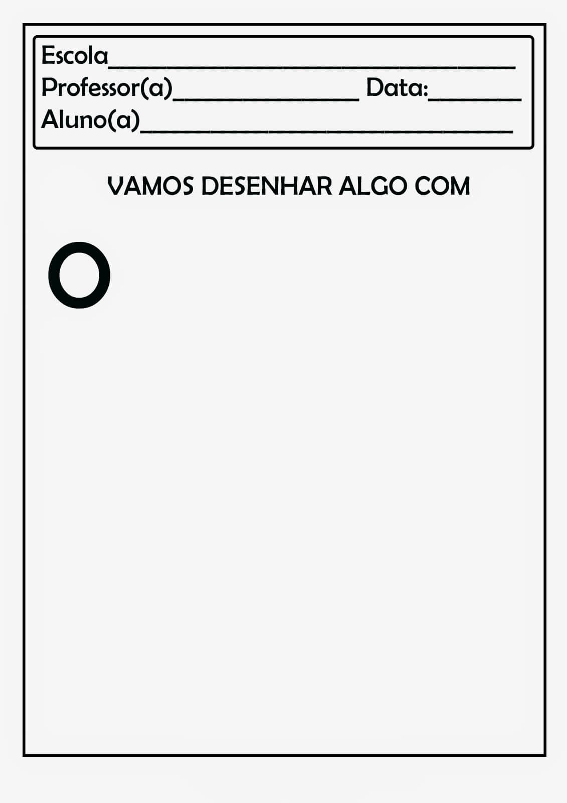 Desenho de Vogais para imprimir