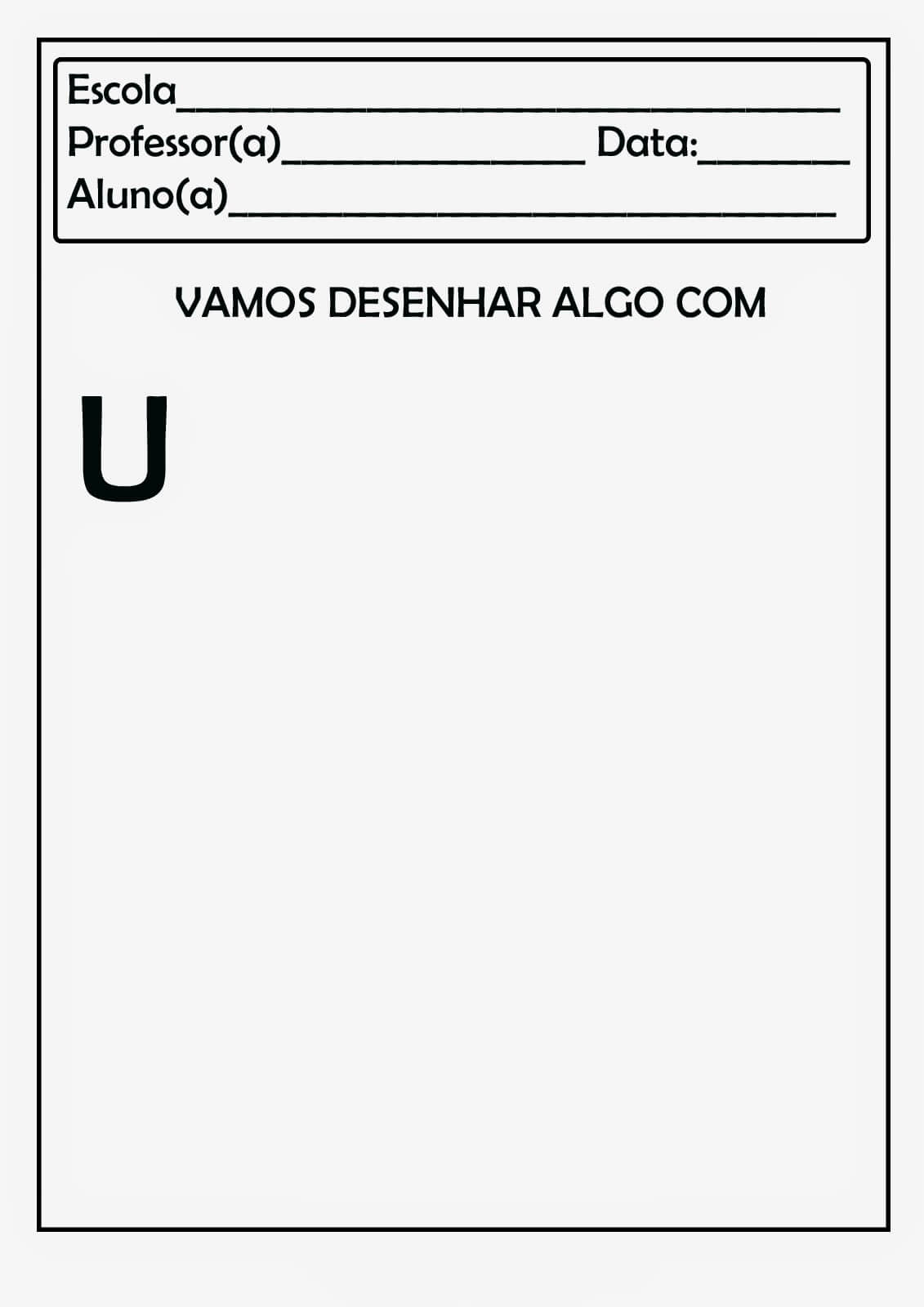 Desenho de Vogais para imprimir