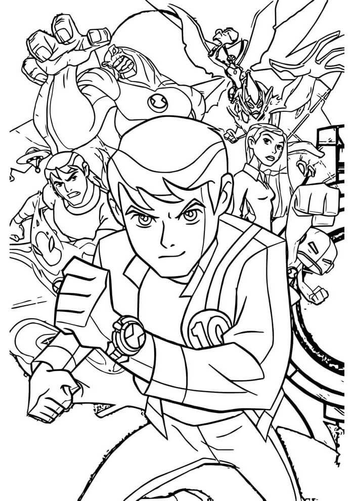 Desenho de Ben 10 para imprimir