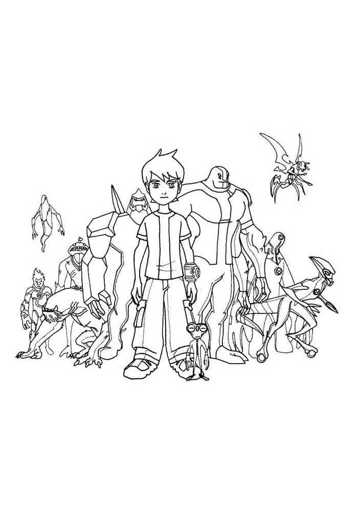 Desenho de Ben 10 para imprimir