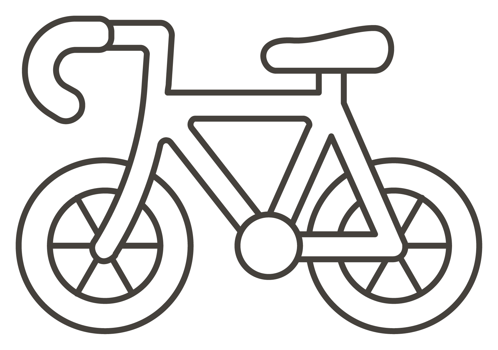 Desenho de Bicicletas para imprimir