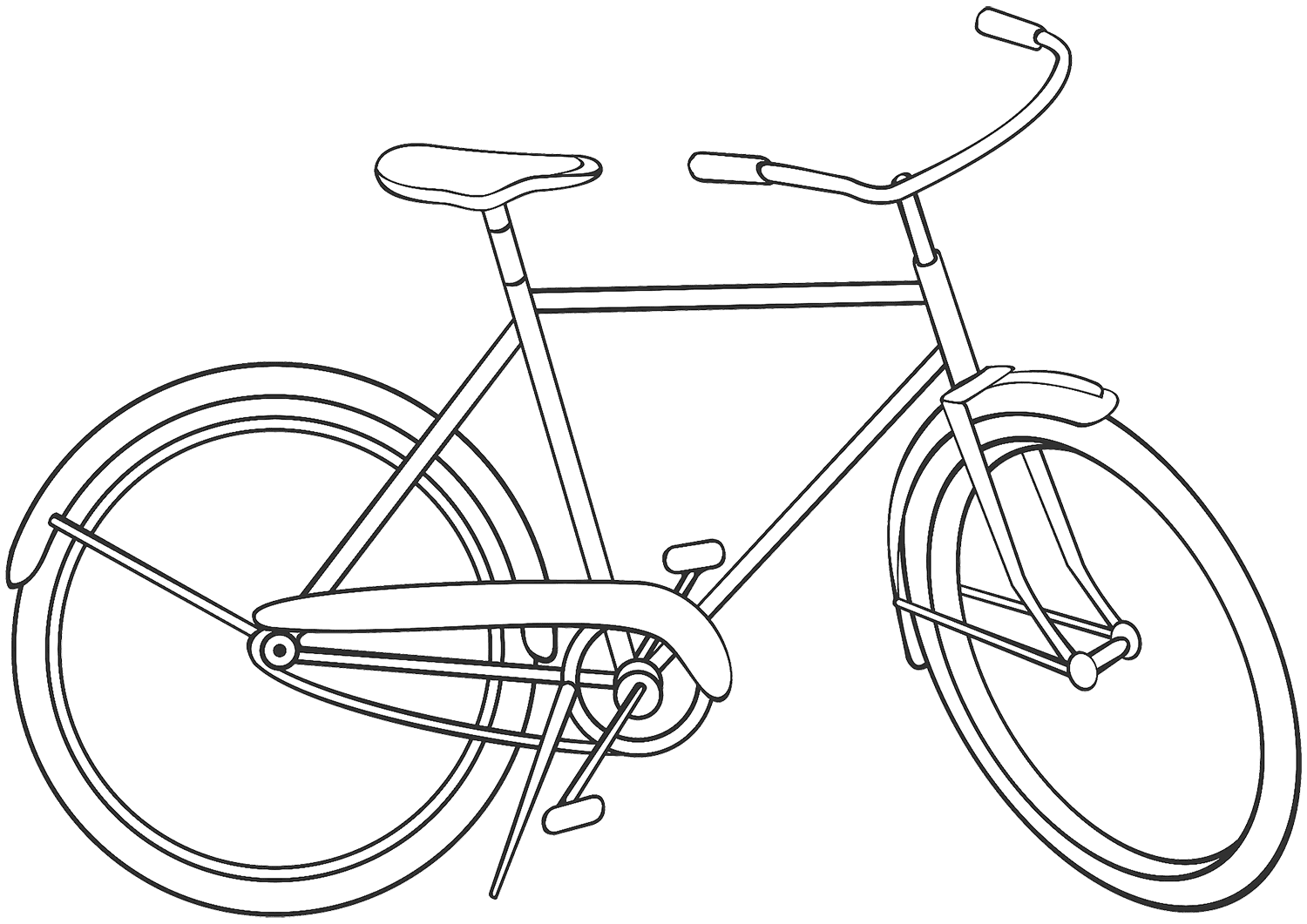 Desenho de Bicicletas para imprimir