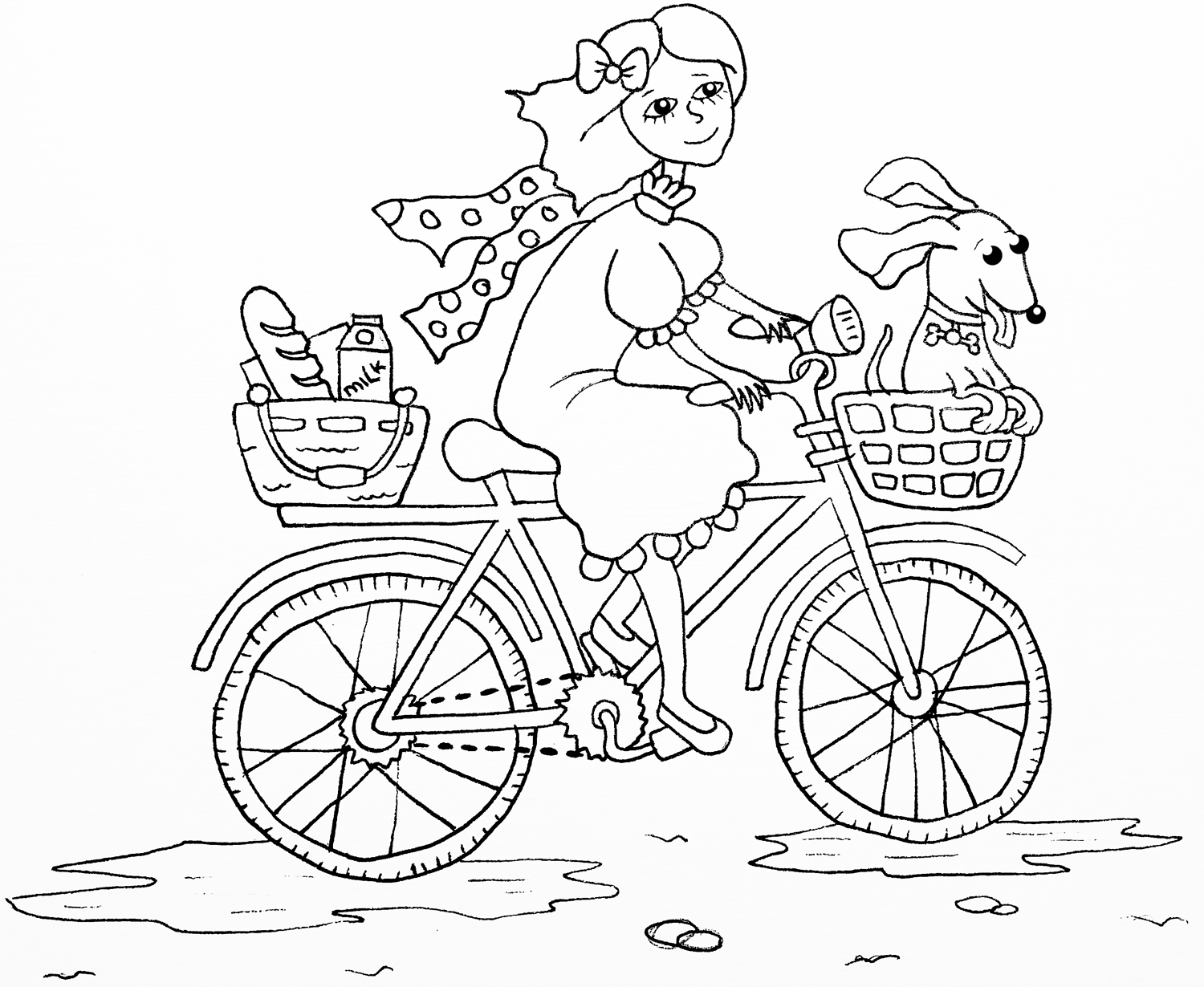 Desenho de Bicicletas para imprimir