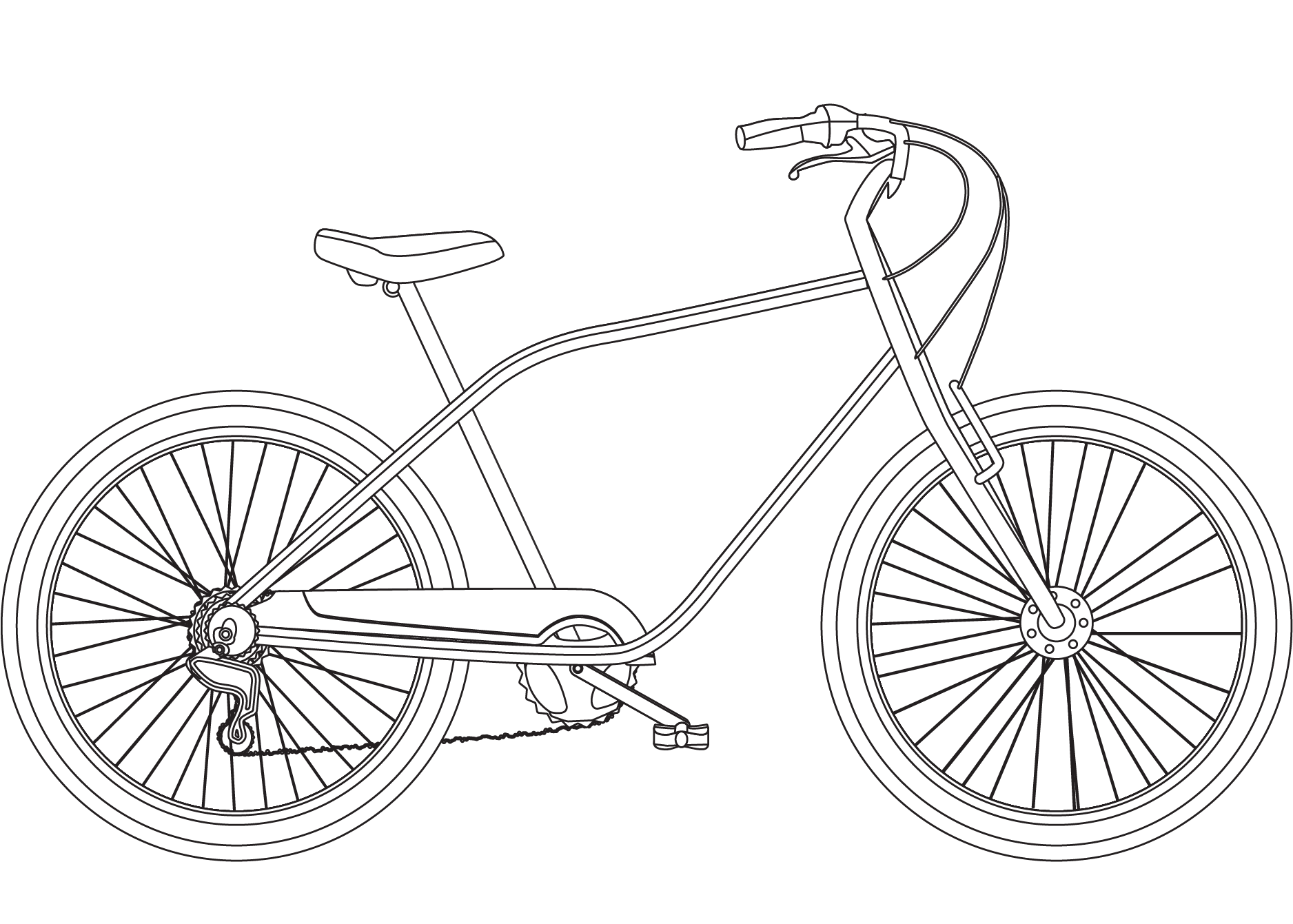 Desenho de Bicicletas para imprimir