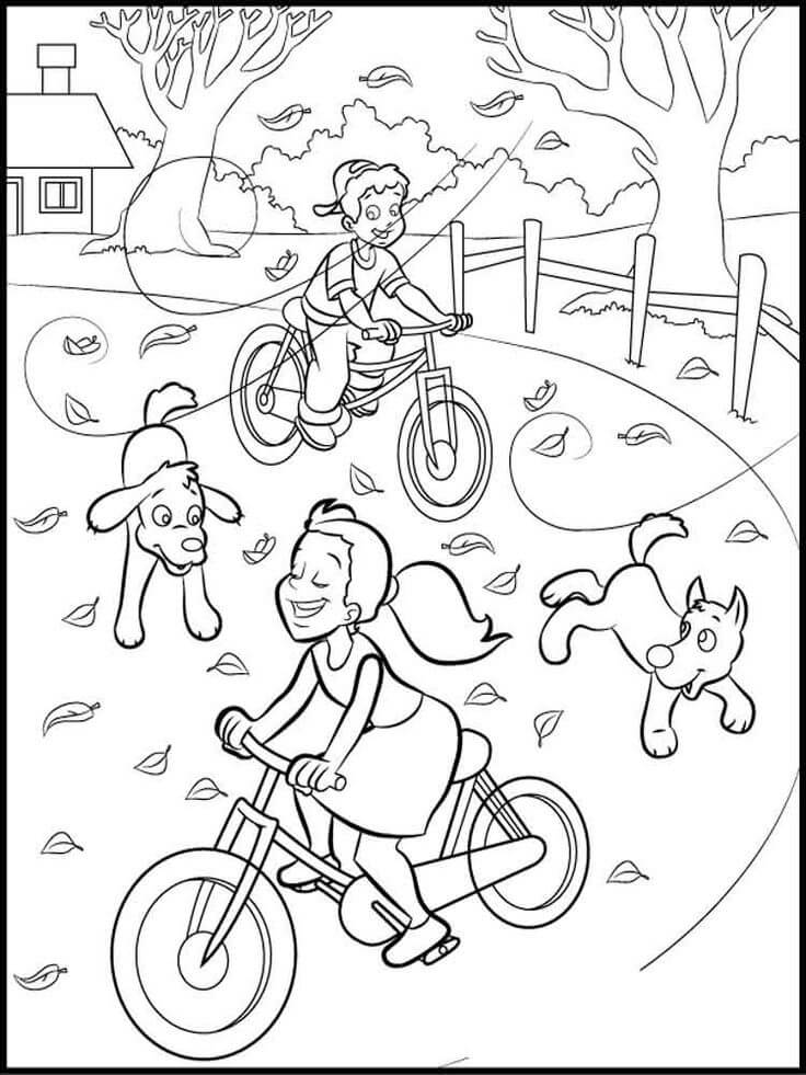 Desenho de Bicicletas para imprimir