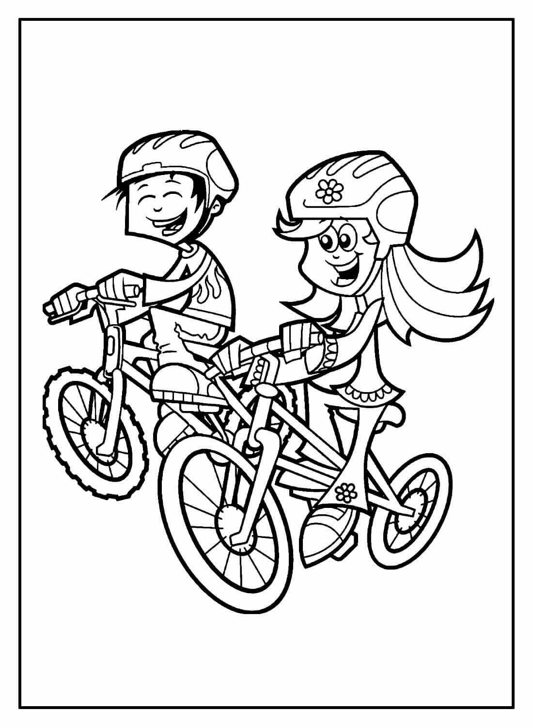 Desenho de Bicicletas para imprimir