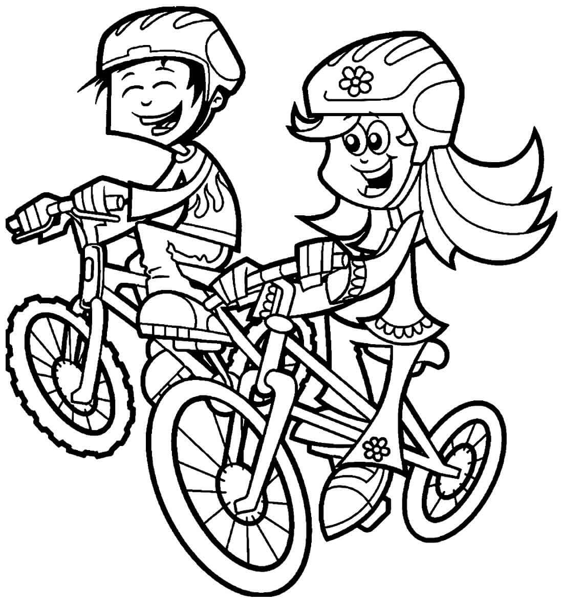 Desenho de Bicicletas para imprimir