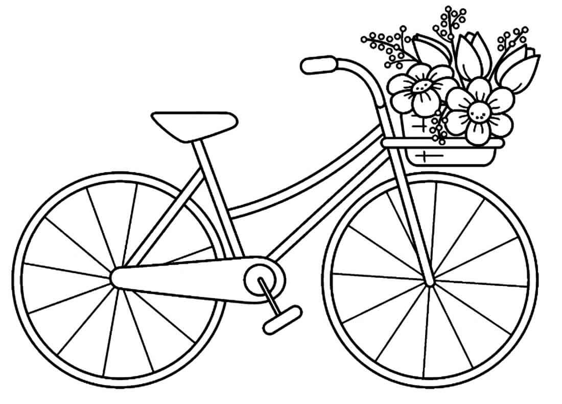 Desenho de Bicicletas para imprimir