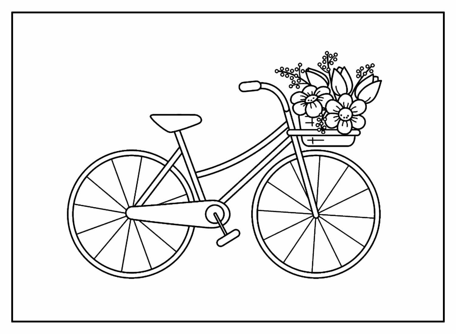 Desenho de Bicicletas para imprimir