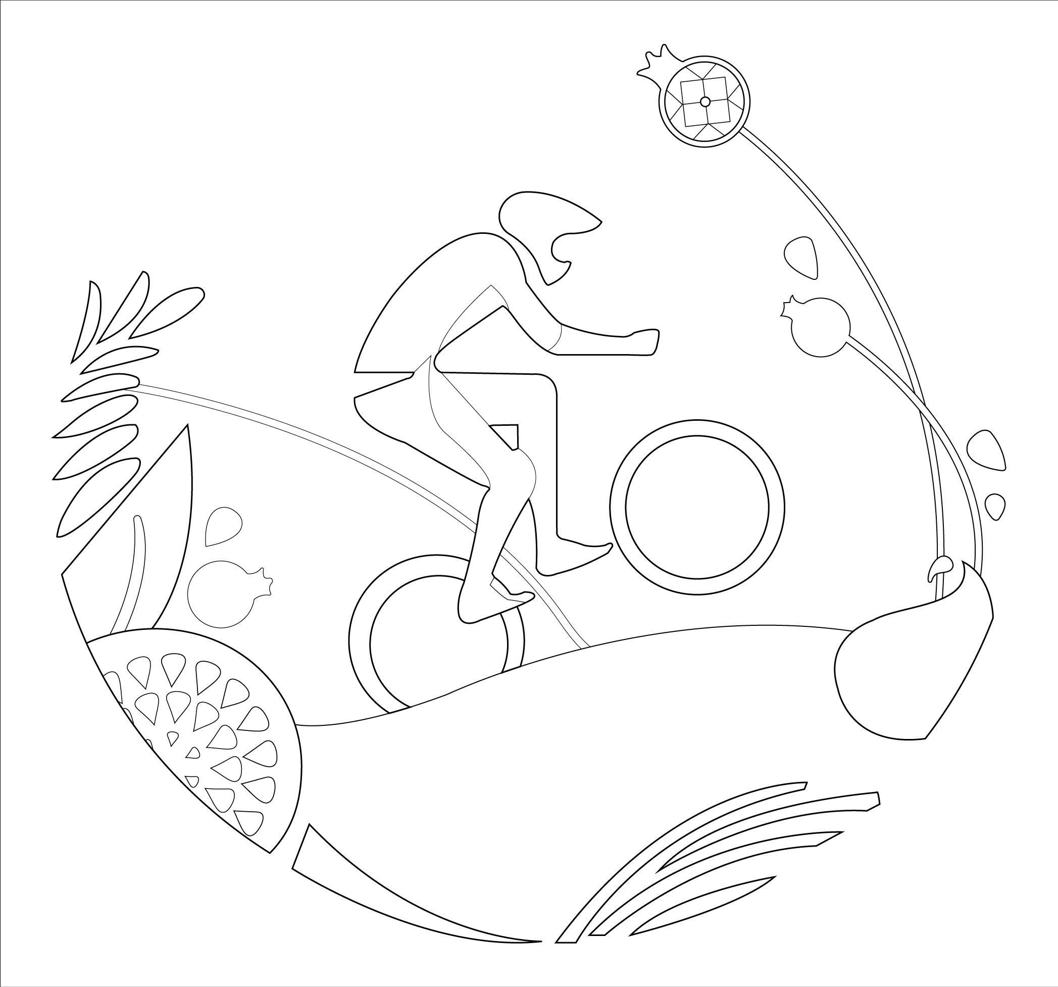 Desenho de Bicicletas para imprimir