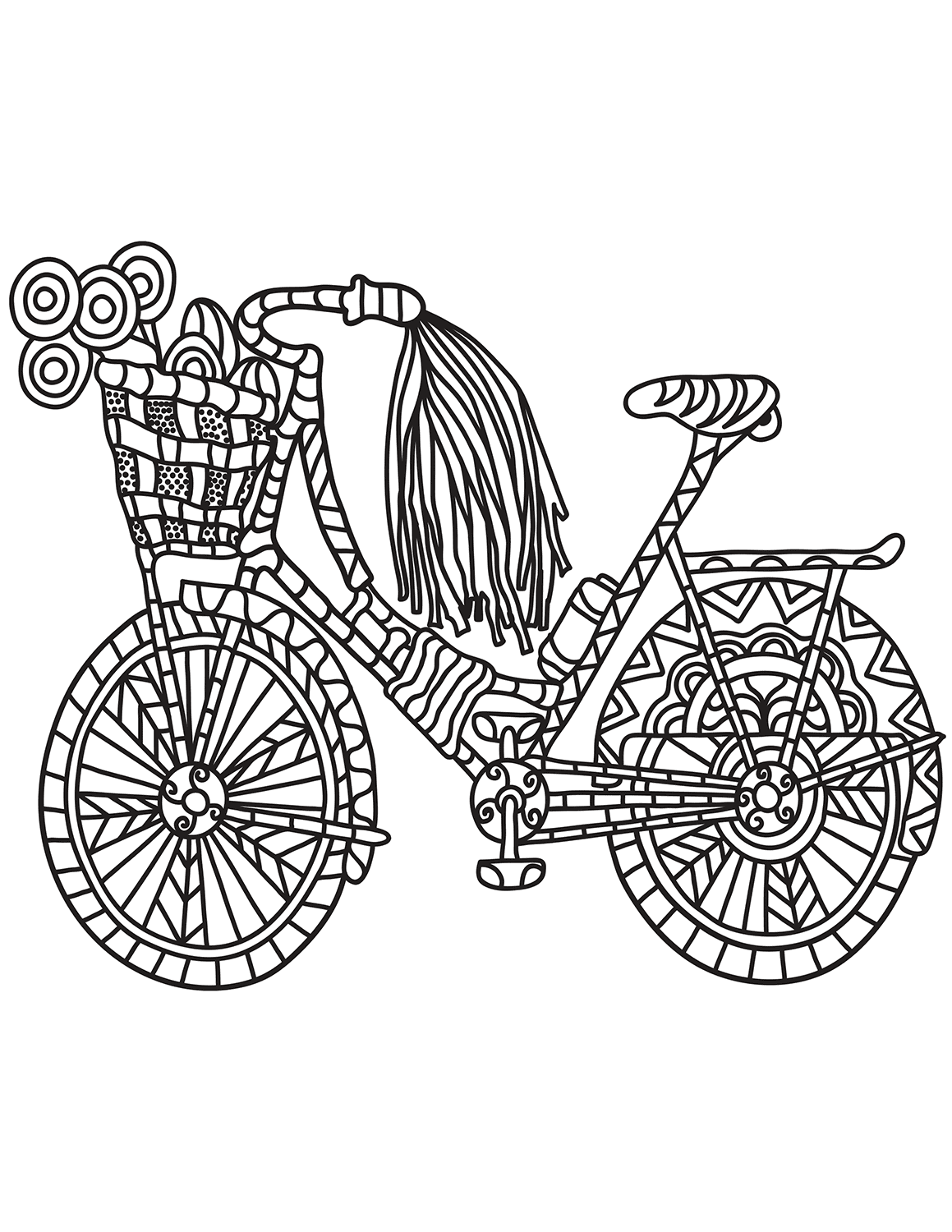 Desenho de Bicicletas para imprimir