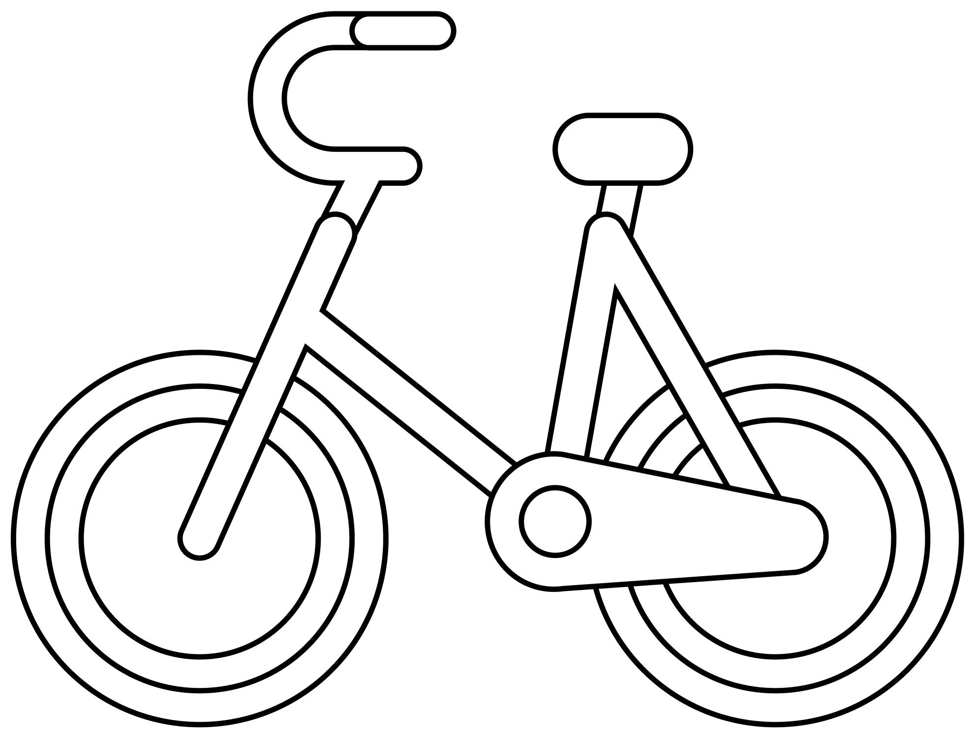 Desenho de Bicicletas para imprimir