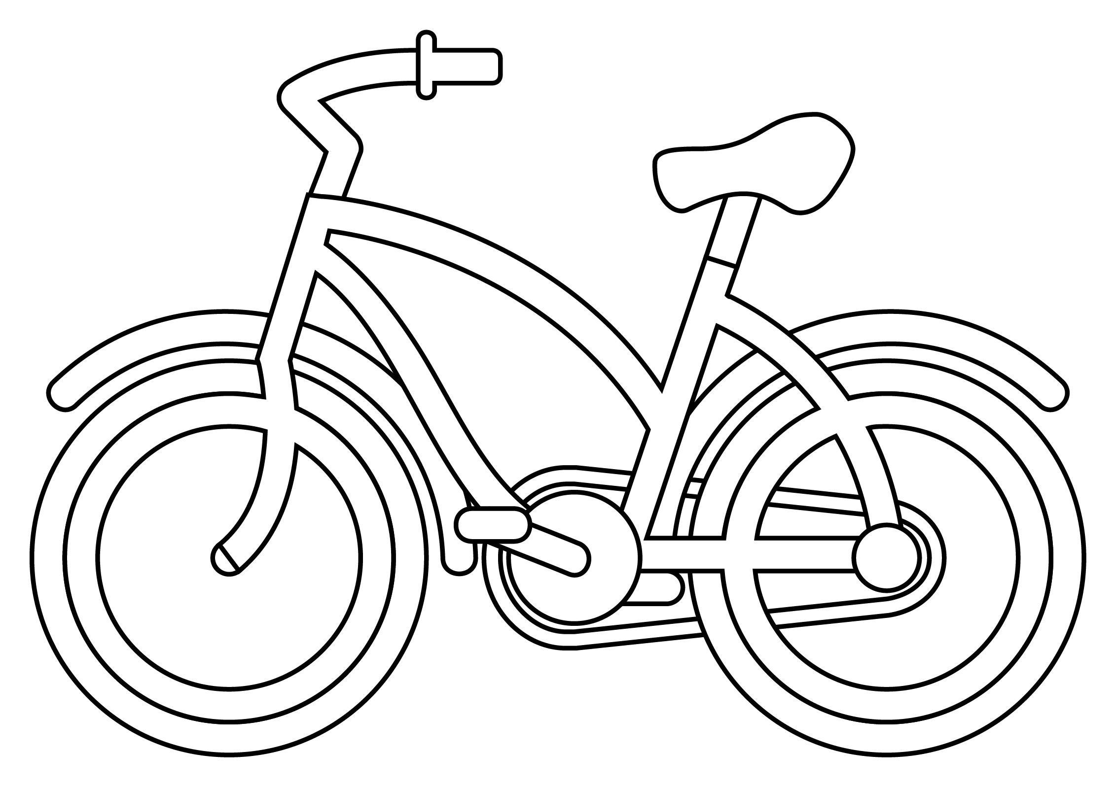 Desenho de Bicicletas para imprimir