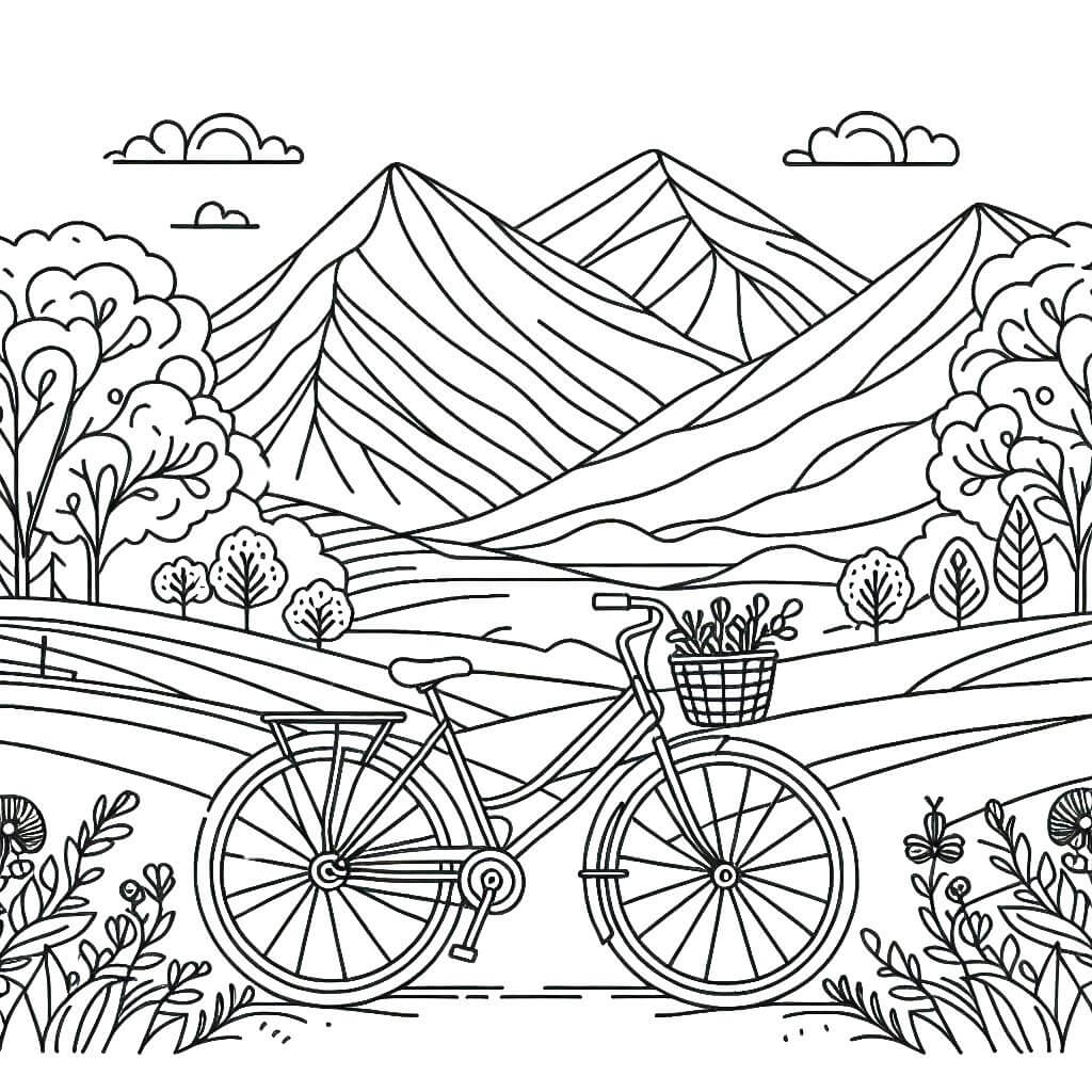 Desenho de Bicicletas para imprimir