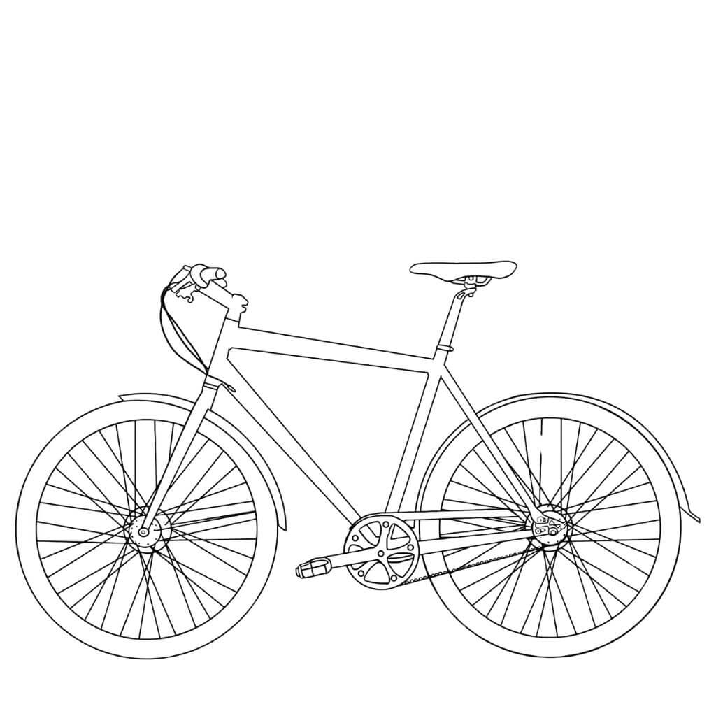 Desenho de Bicicletas para imprimir