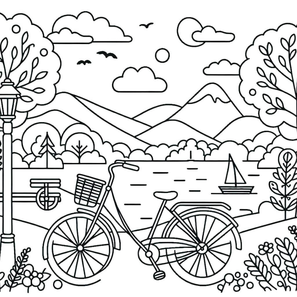 Desenho de Bicicletas para imprimir