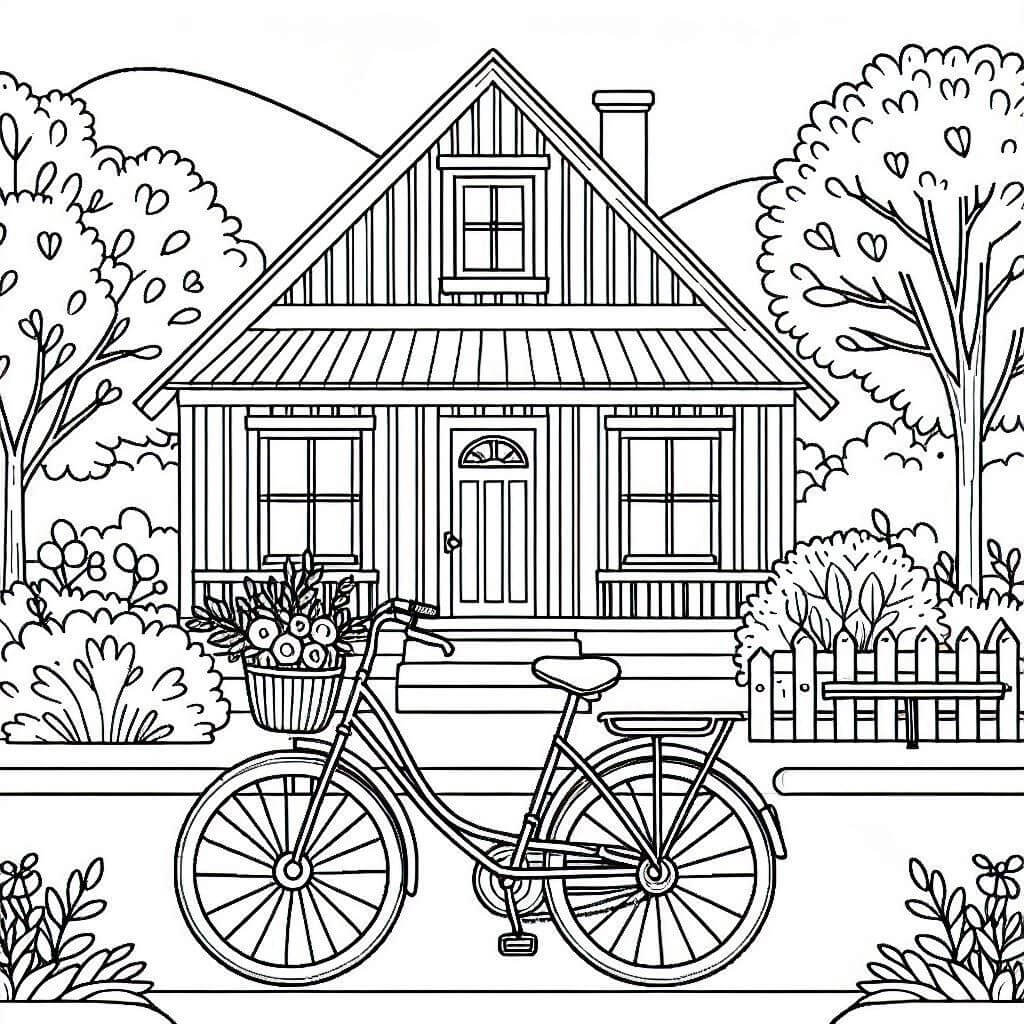 Desenho de Bicicletas para imprimir