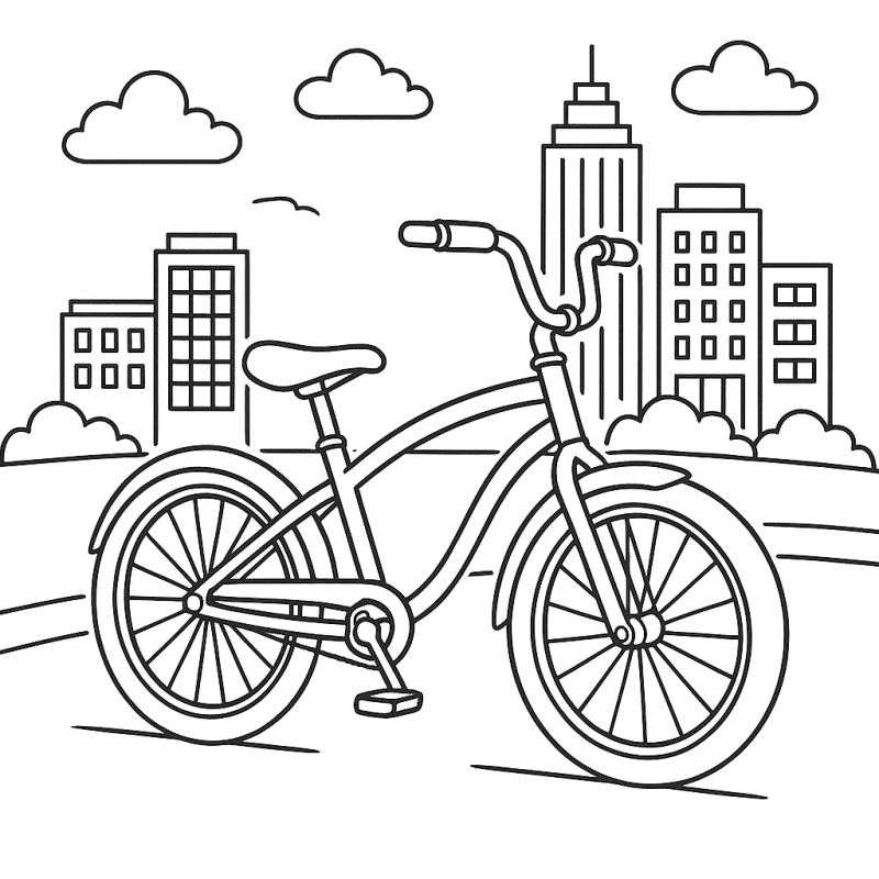 Desenho de Bicicletas para imprimir