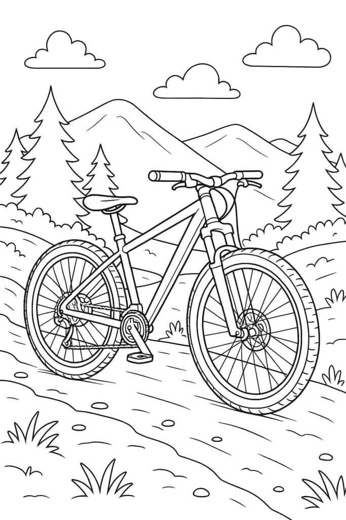 Desenho de Bicicletas para imprimir