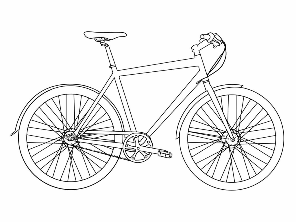 Desenho de Bicicletas para imprimir