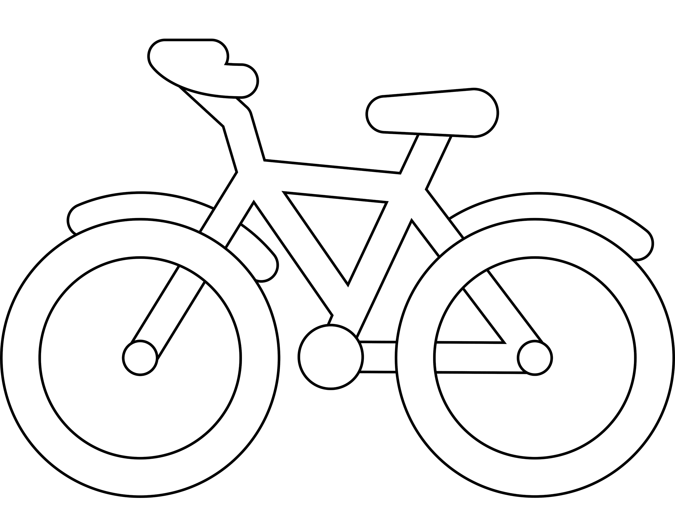 Desenho de Bicicletas para imprimir