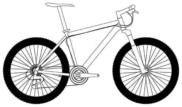 Desenho de Bicicletas para imprimir