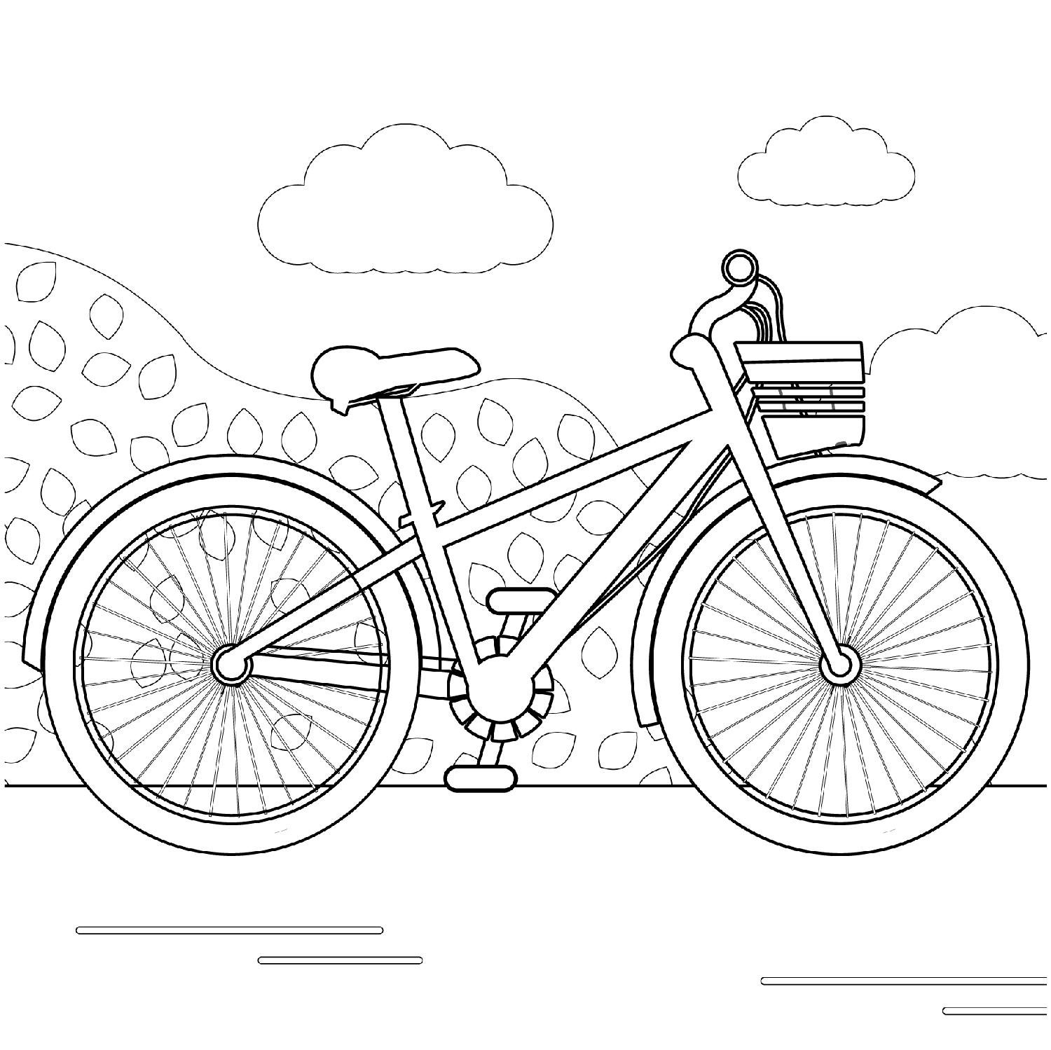 Desenho de Bicicletas para imprimir