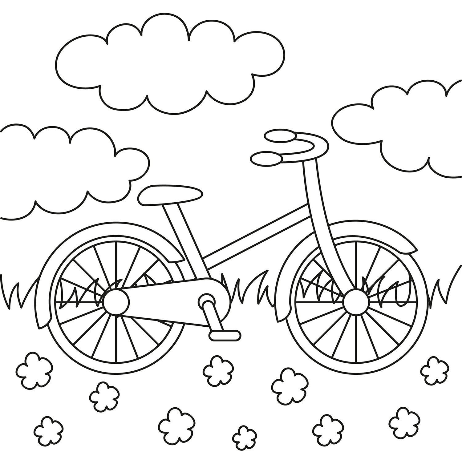 Desenho de Bicicletas para imprimir