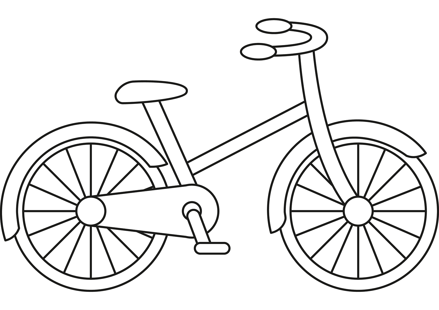 Desenho de Bicicletas para imprimir