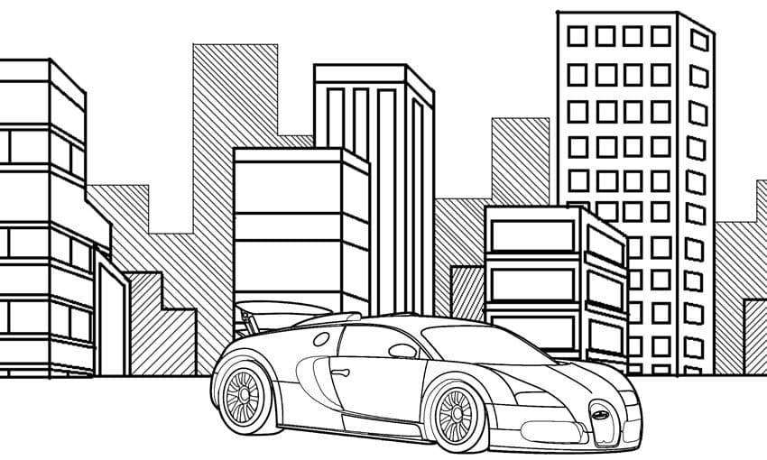 Desenho de Carros para imprimir